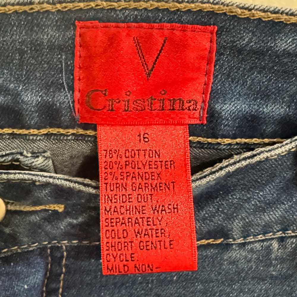 V Cristina Denim Flare Jeans with Side Buttons - Picture 2 of 6